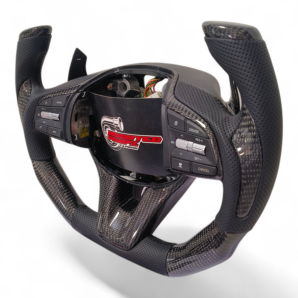 Thumbnail: 2018+ Genesis G70 F1 Style Carbon Fiber Steering Wheel