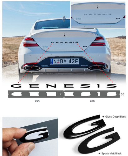 GENESIS Lettering Emblem for G70/GV70/GV80 2022  BoostedWhipz LLC GENESIS Lettering Emblem for G70/GV70/GV80 2022  BoostedWhipz LLC