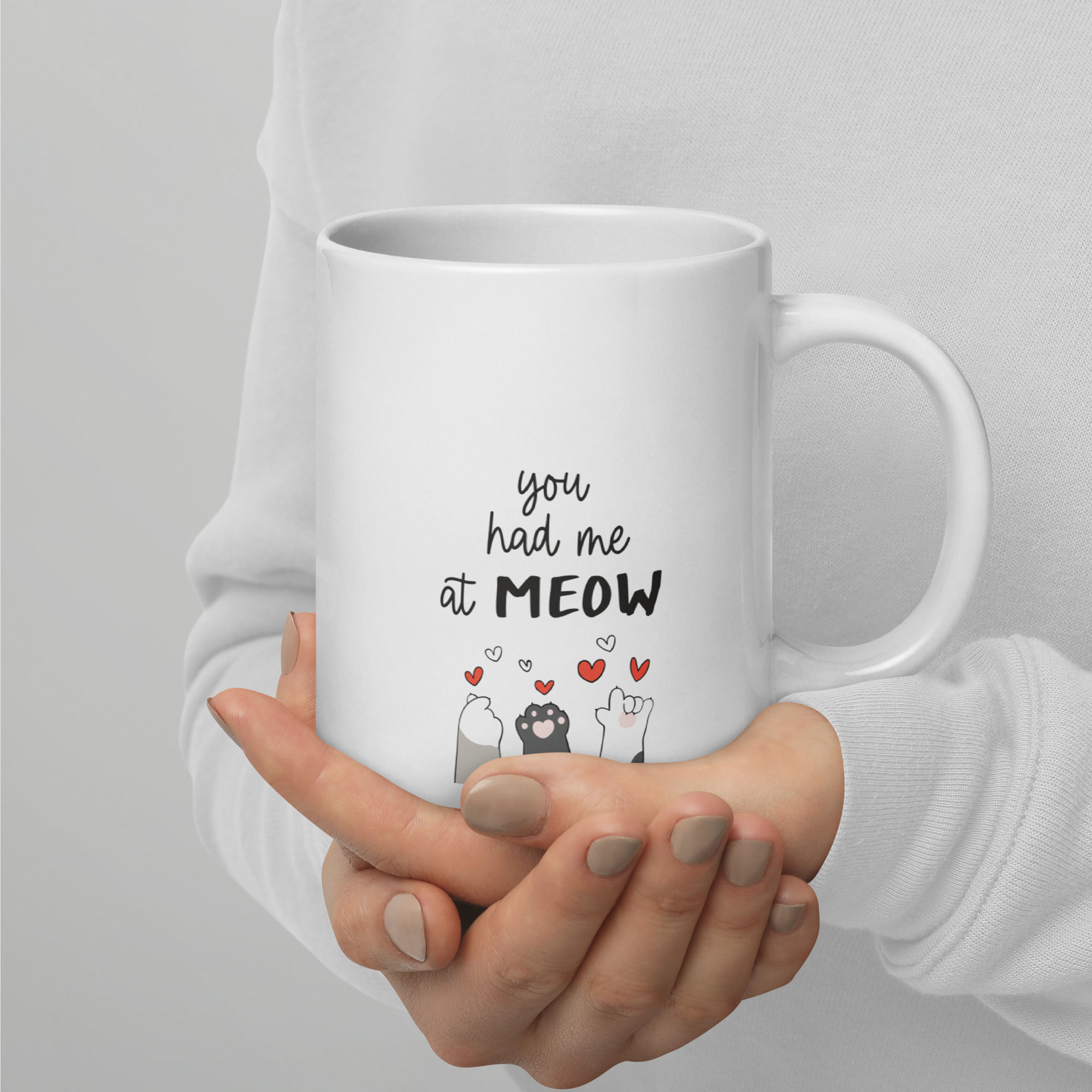 You had me at Meow White glossy coffee mug
