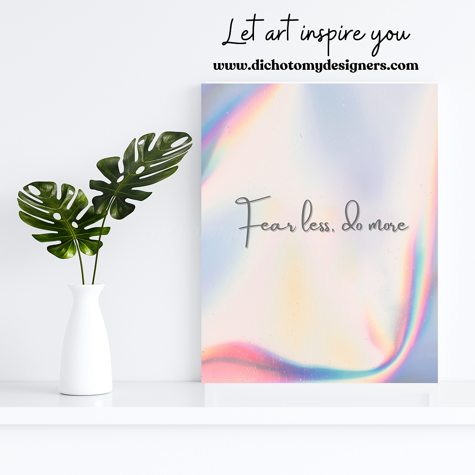 Thumbnail: "Fear less, do more" poster