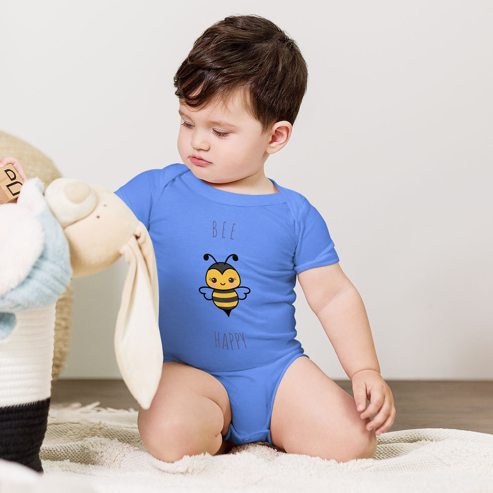 Thumbnail: BEE HAPPY - Baby short sleeve one piece