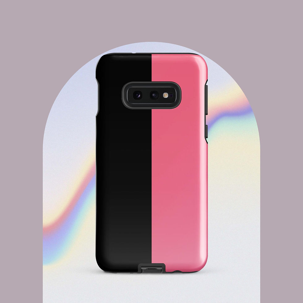 Thumbnail: Minimalist Black & Pink Tough Phone Case for Samsung®