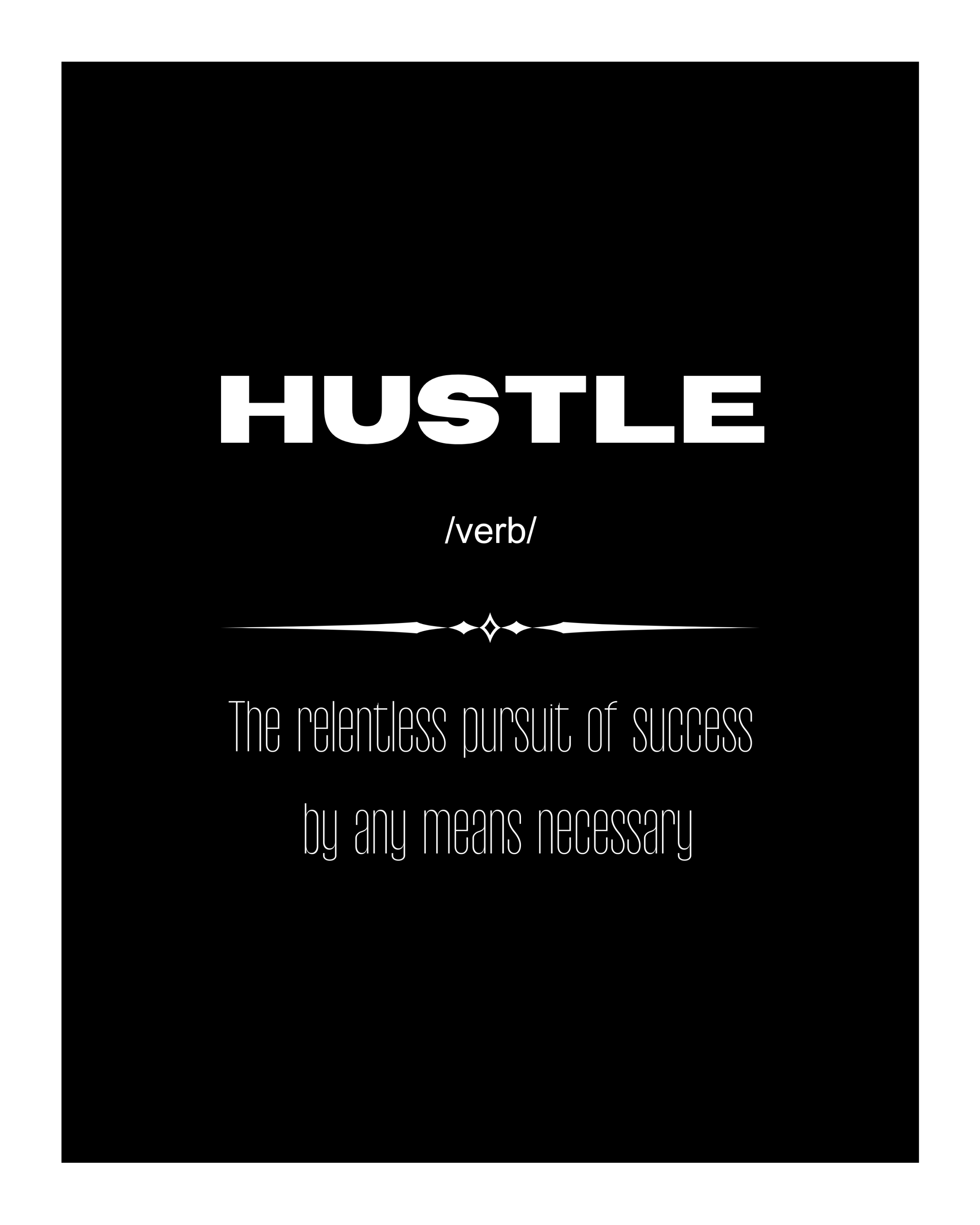 HUSTLE Framed Art