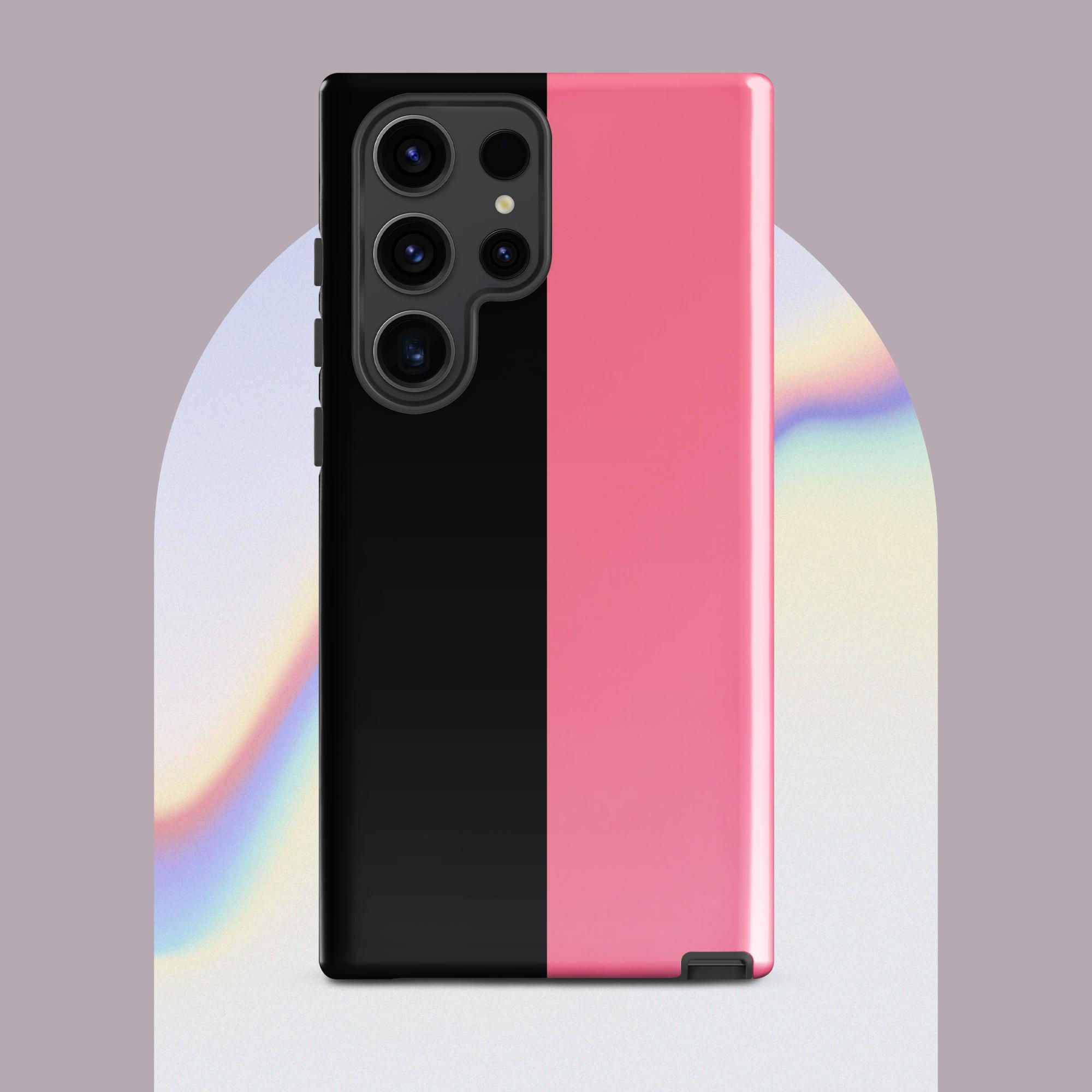Minimalist Black & Pink Tough Phone Case for Samsung®