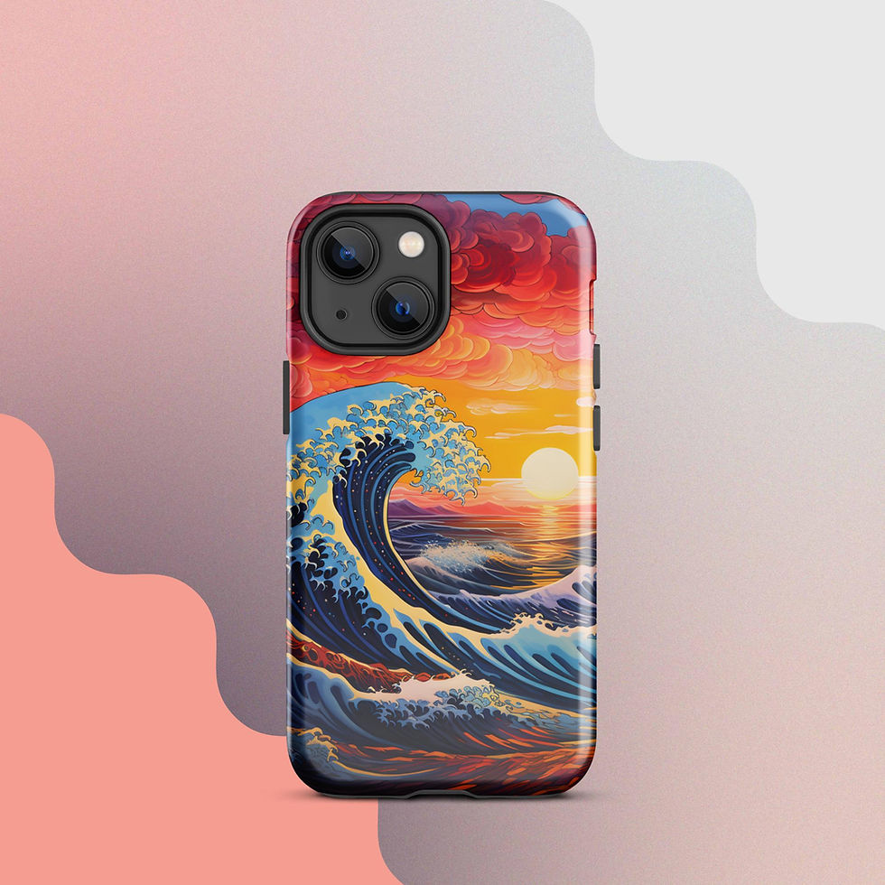 Thumbnail: Chromatic Tsunami Tough Phone Case for iPhone®