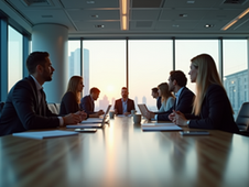 Team collaborating on business innovation strategies