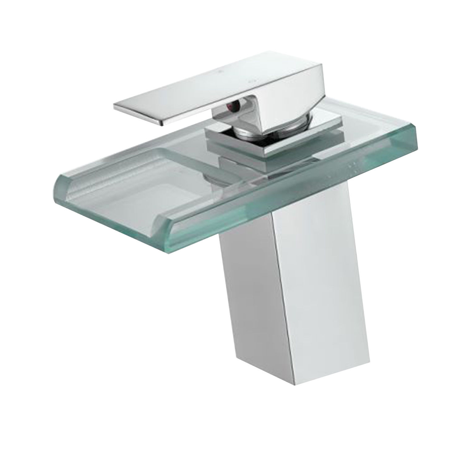 Waterfall showerhead LED bathroom faucet, single handle bathroom sink sink fauce