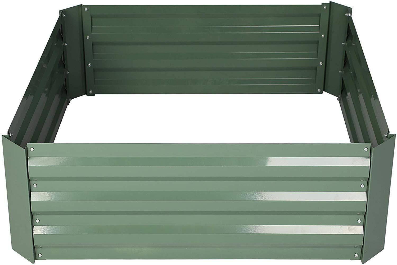 Raised Garden Bed Steel Planter Box Galvanized Anti-Rust Coating Planting Vegeta