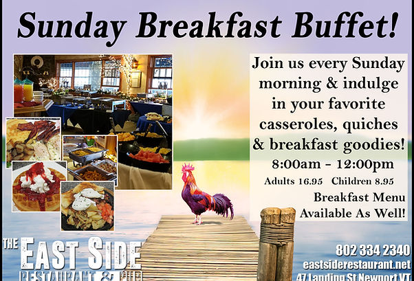 Breakfast Buffet, Sunday Buffet, Newport, Vermont,