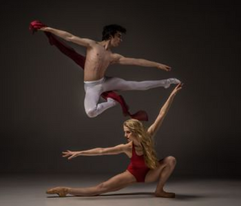 male and female Ballet dancers performing together