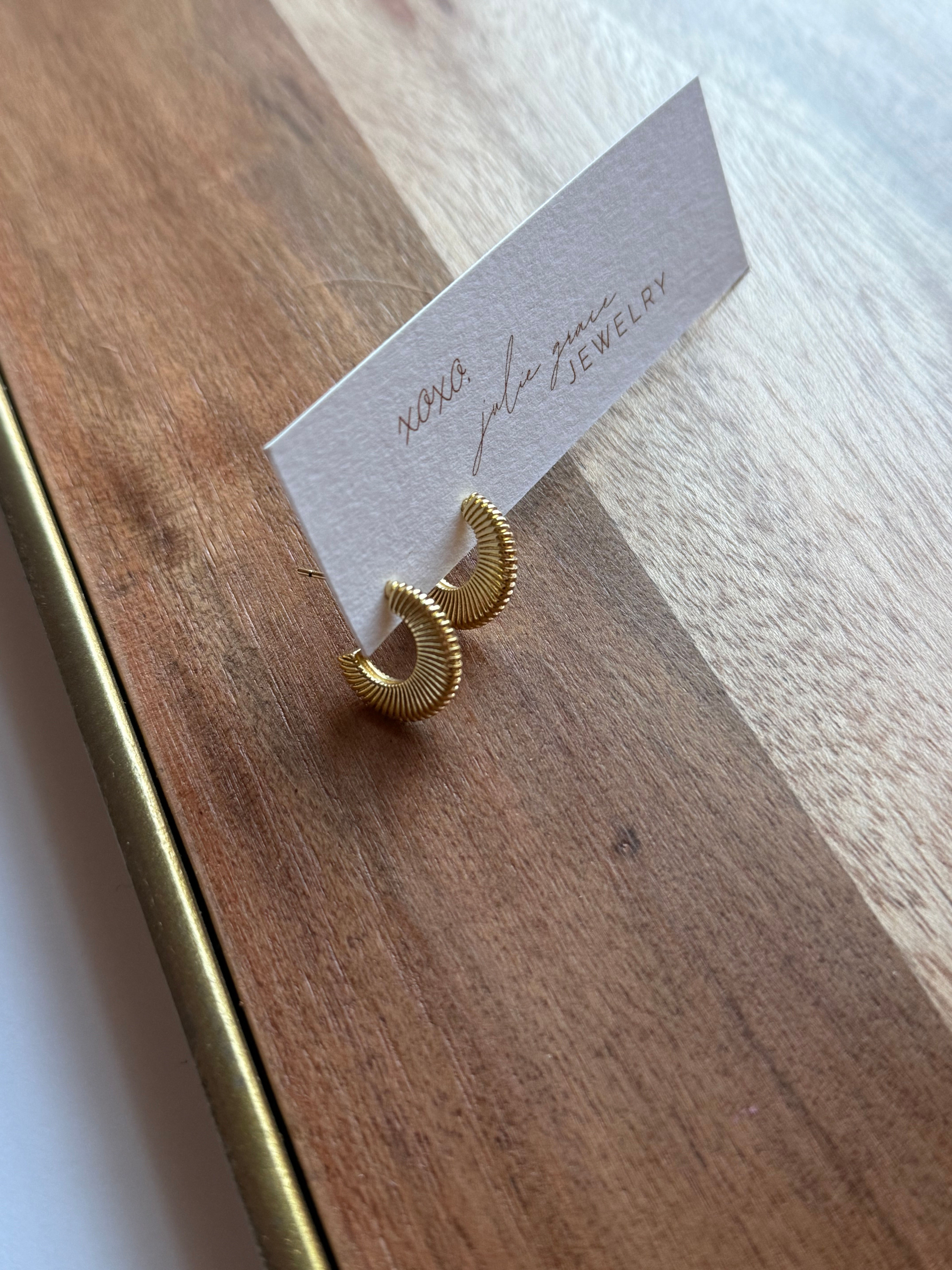 Textured Gold Hoops
