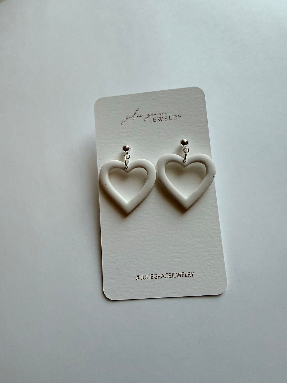 Thumbnail: Heart Outline Dangles - Gold & Silver