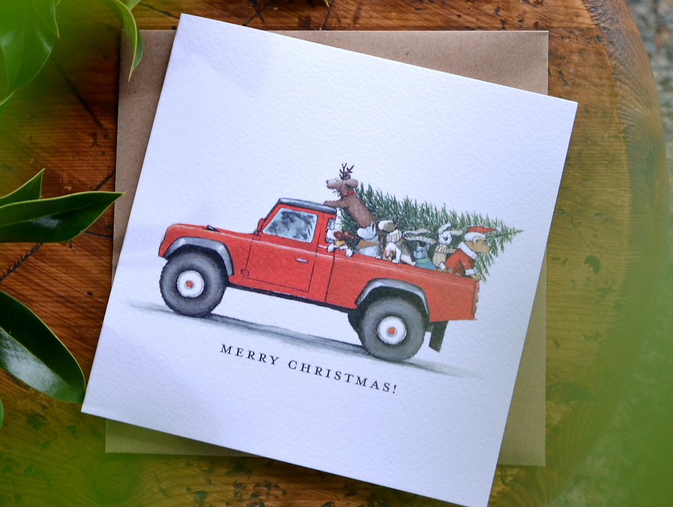 Thumbnail: Christmas Truck Luxury Greeting Card
