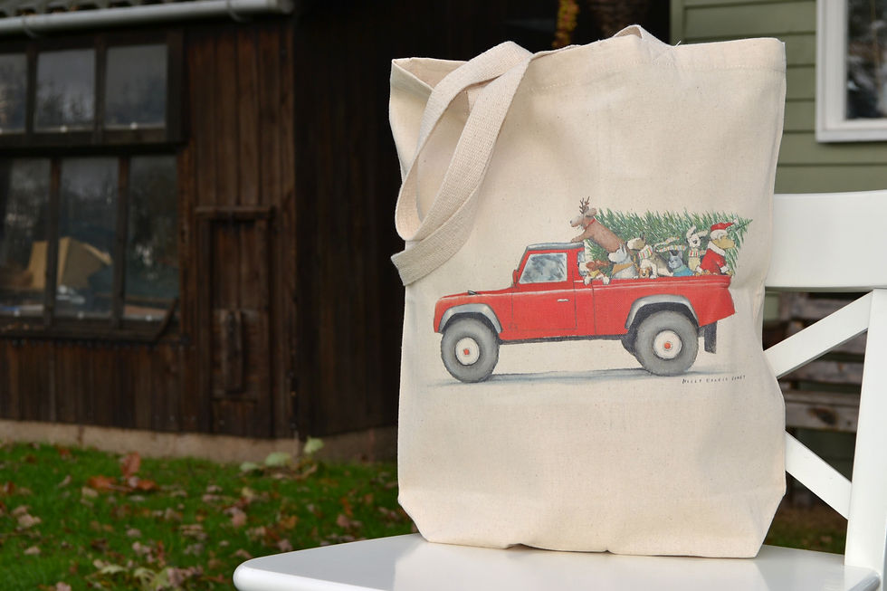Thumbnail: Christmas Truck Tote Bag