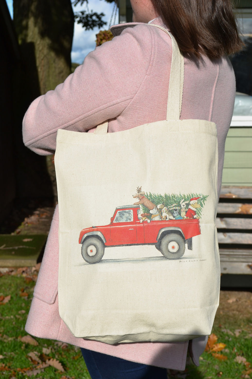 Thumbnail: Christmas Truck Tote Bag