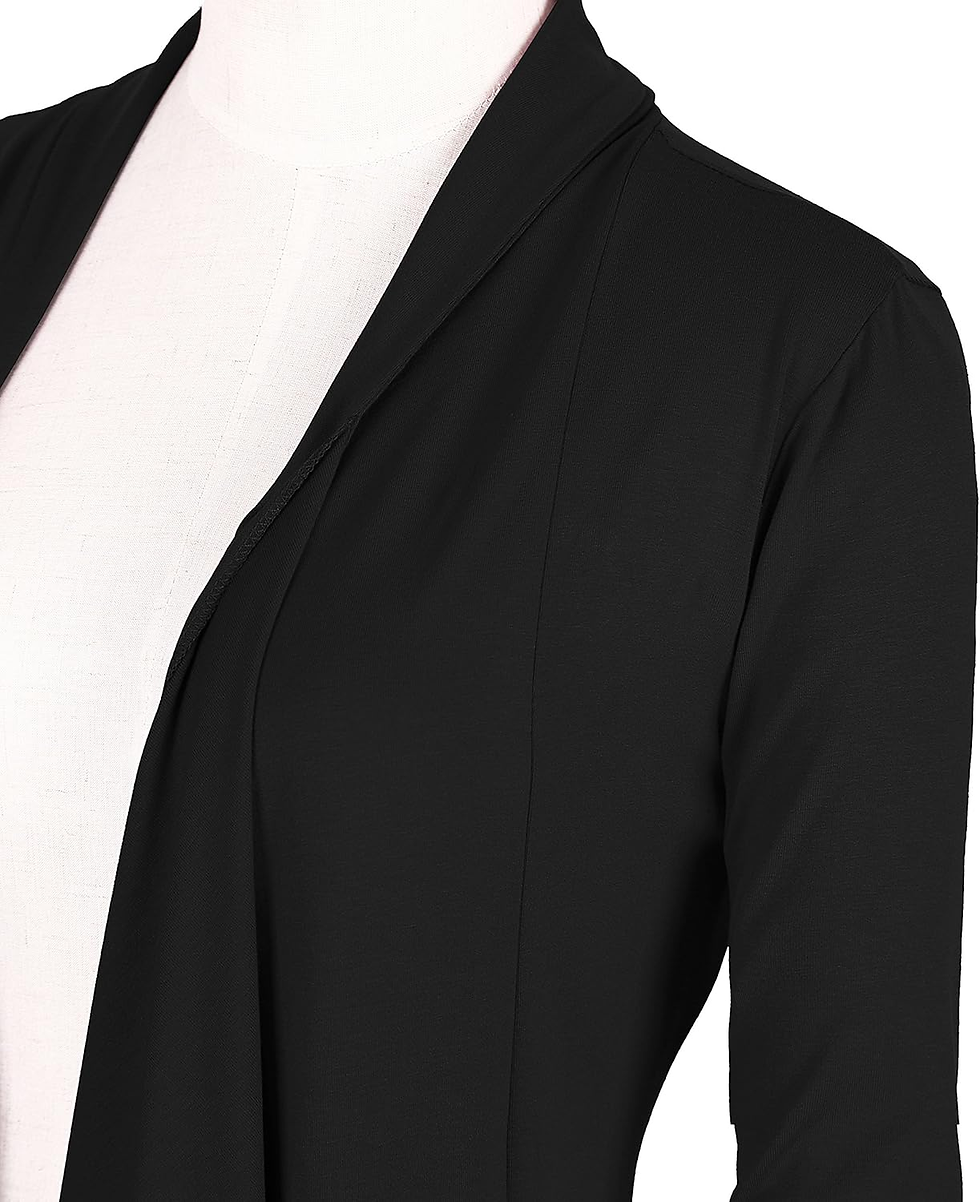 Thumbnail: Women'S Drape Front Open Cardigan Long Sleeve Irregular Hem