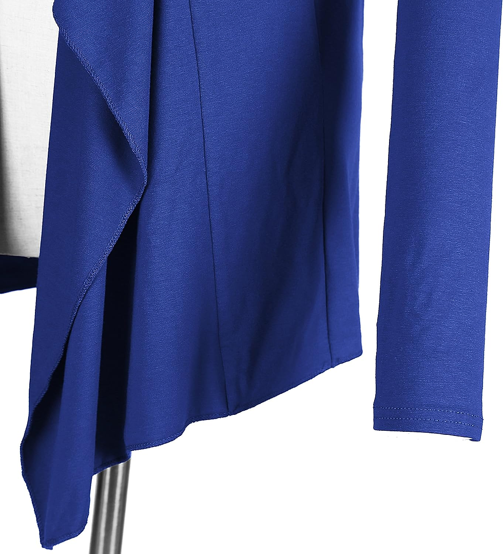 Thumbnail: Women'S Drape Front Open Cardigan Long Sleeve Irregular Hem