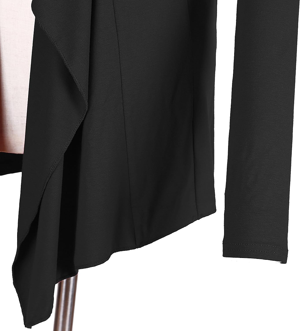 Thumbnail: Women'S Drape Front Open Cardigan Long Sleeve Irregular Hem