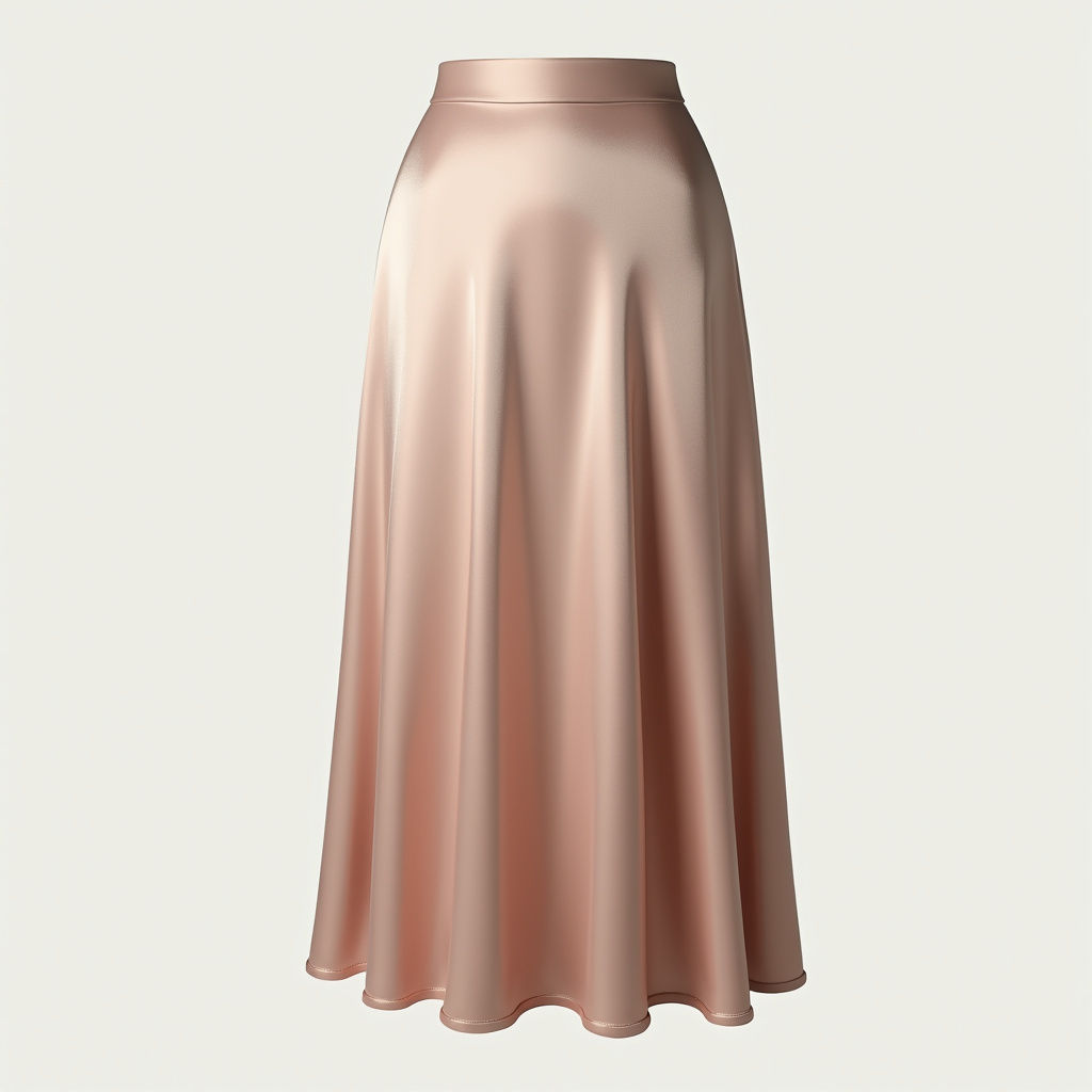 Satin Midi Skirt