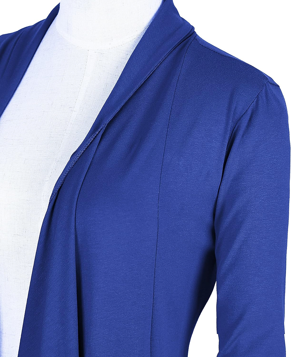 Thumbnail: Women'S Drape Front Open Cardigan Long Sleeve Irregular Hem