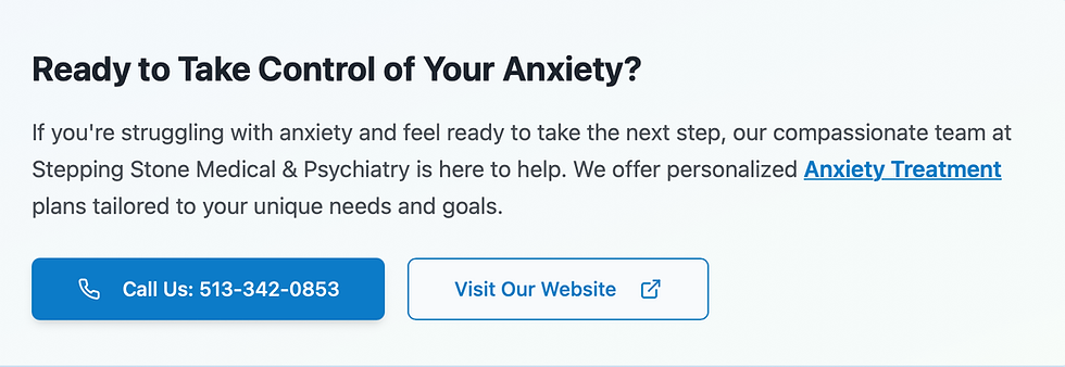 Anxiety Treatment Appointments