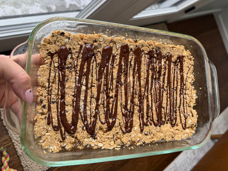 Protein Bars drizzled with chocolate