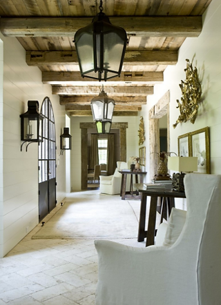 Image of a rustic home hallway