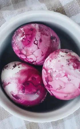 Finished Marbled Easter Eggs