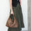 Thumbnail: B.V Intrecciato Hobo Bag in Camel