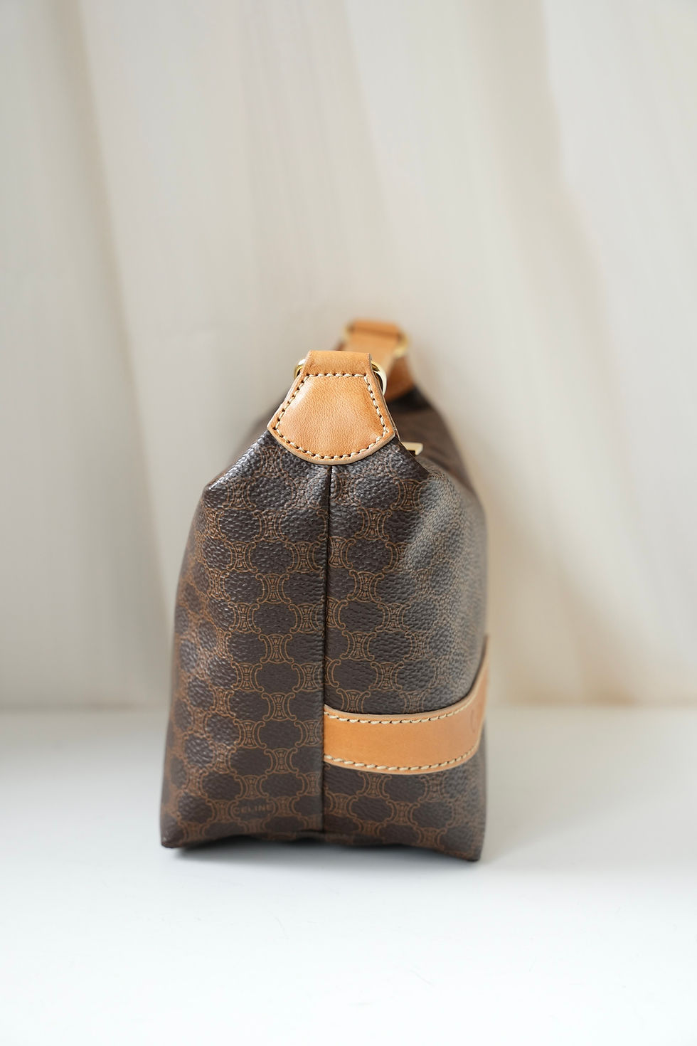 Thumbnail: Celine Vintage Macadam "lunchbox" bag