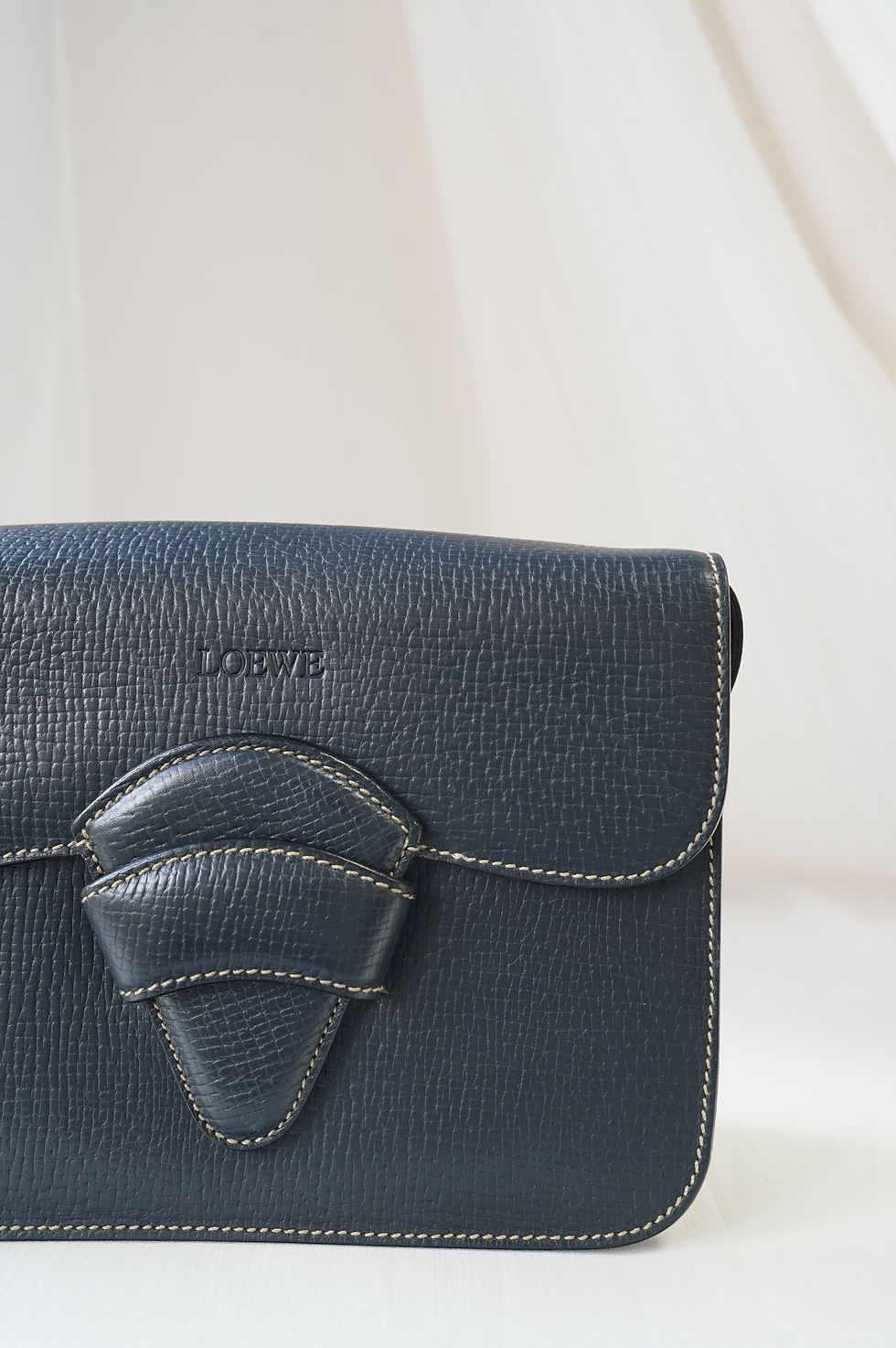 Thumbnail: Loewe Vintage Barcelona Navy Crossbody Bag