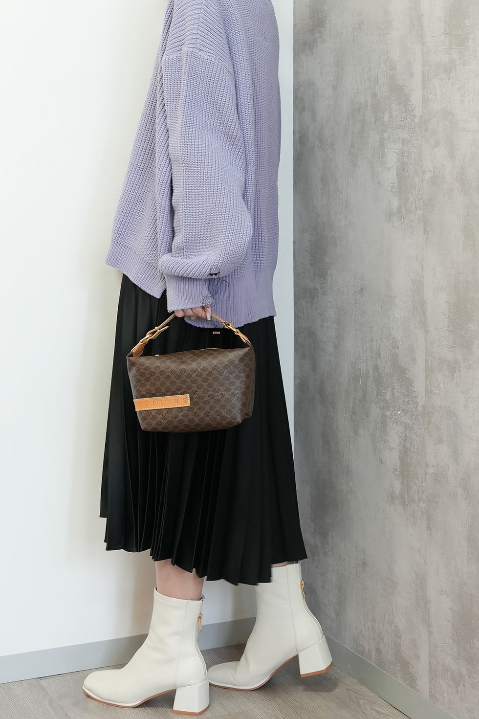 Thumbnail: Celine Vintage Macadam "lunchbox" bag