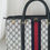 Thumbnail: Gucci Vintage Navy Monogram Boston Bag