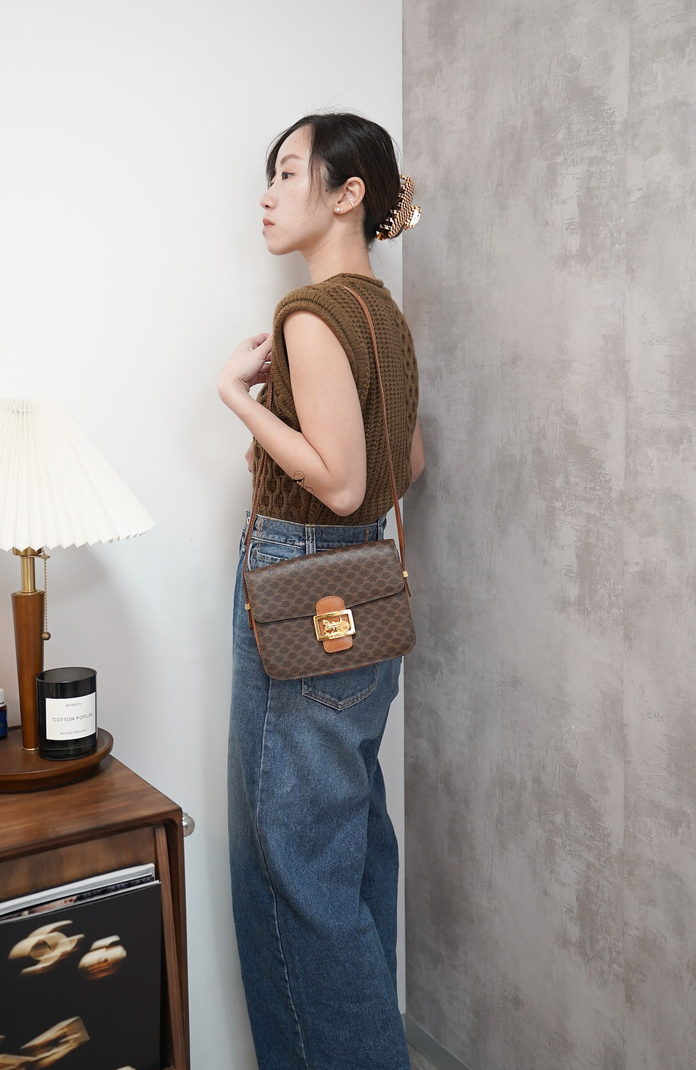 Thumbnail: Celine Vintage Macadam Carriage Crossbody Bag