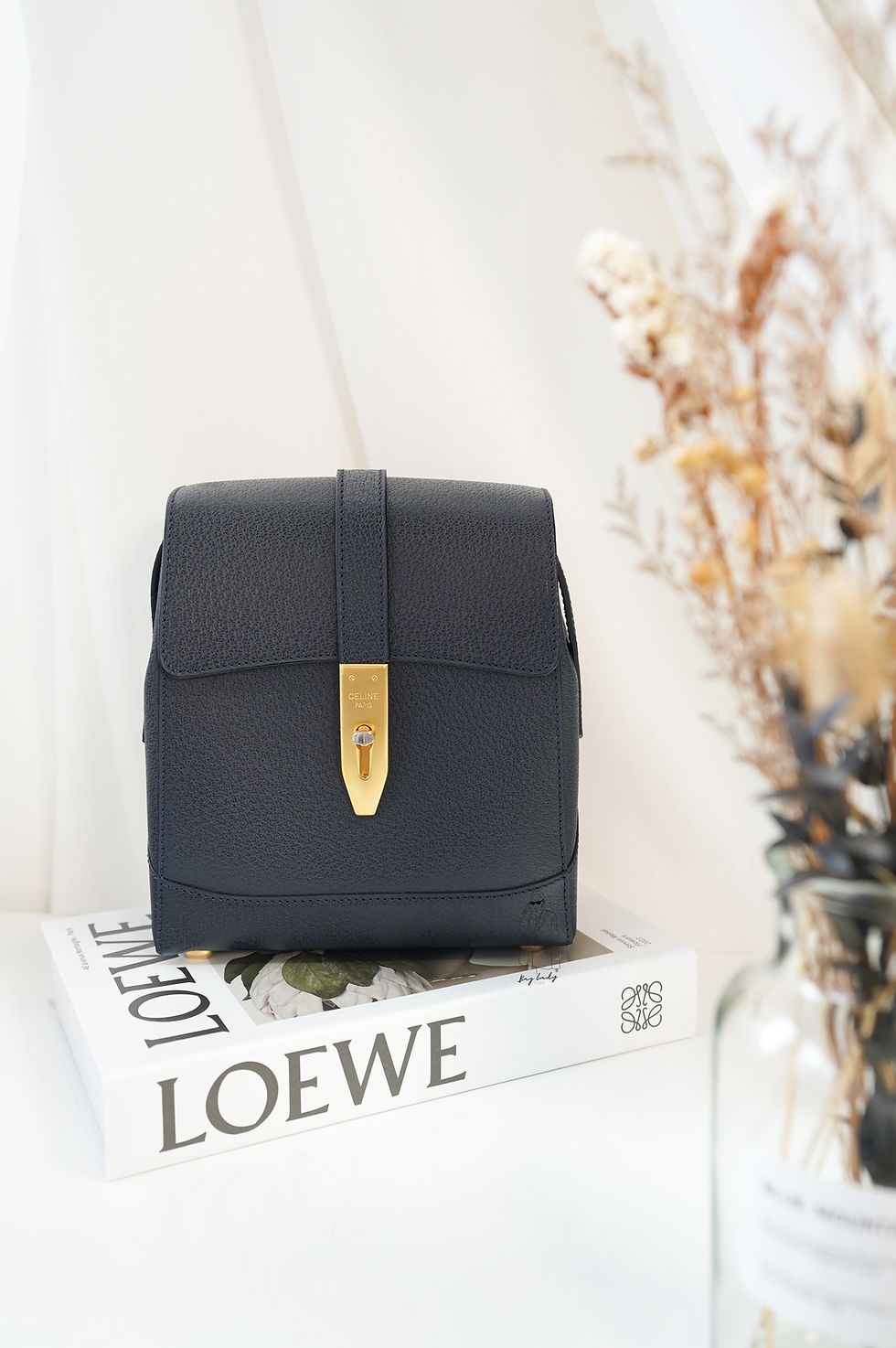 Thumbnail: Celine Vintage Navy Crossbody Bag