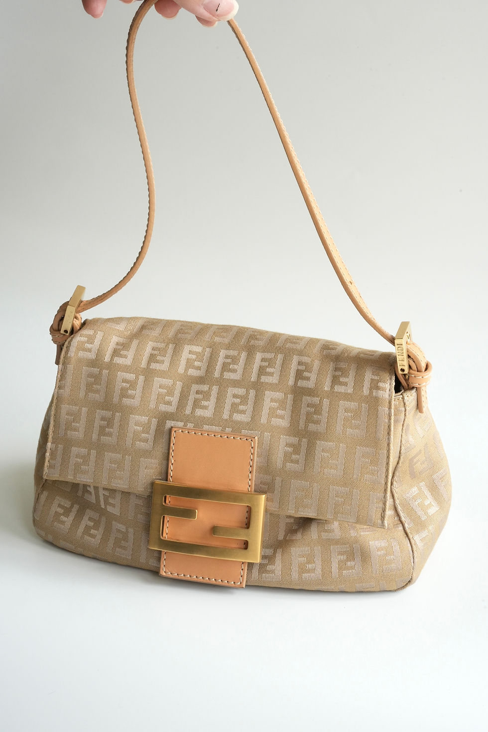 Thumbnail: Fendi Zucchino Mini Baguette
