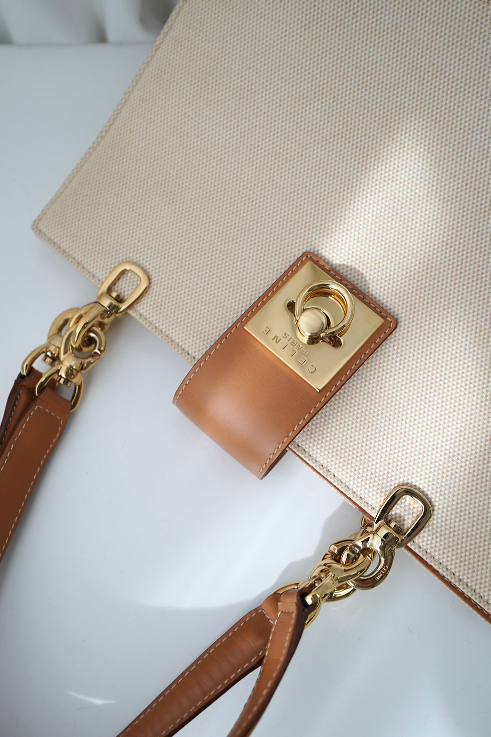 Thumbnail: Celine Vintage Canvas Totebag