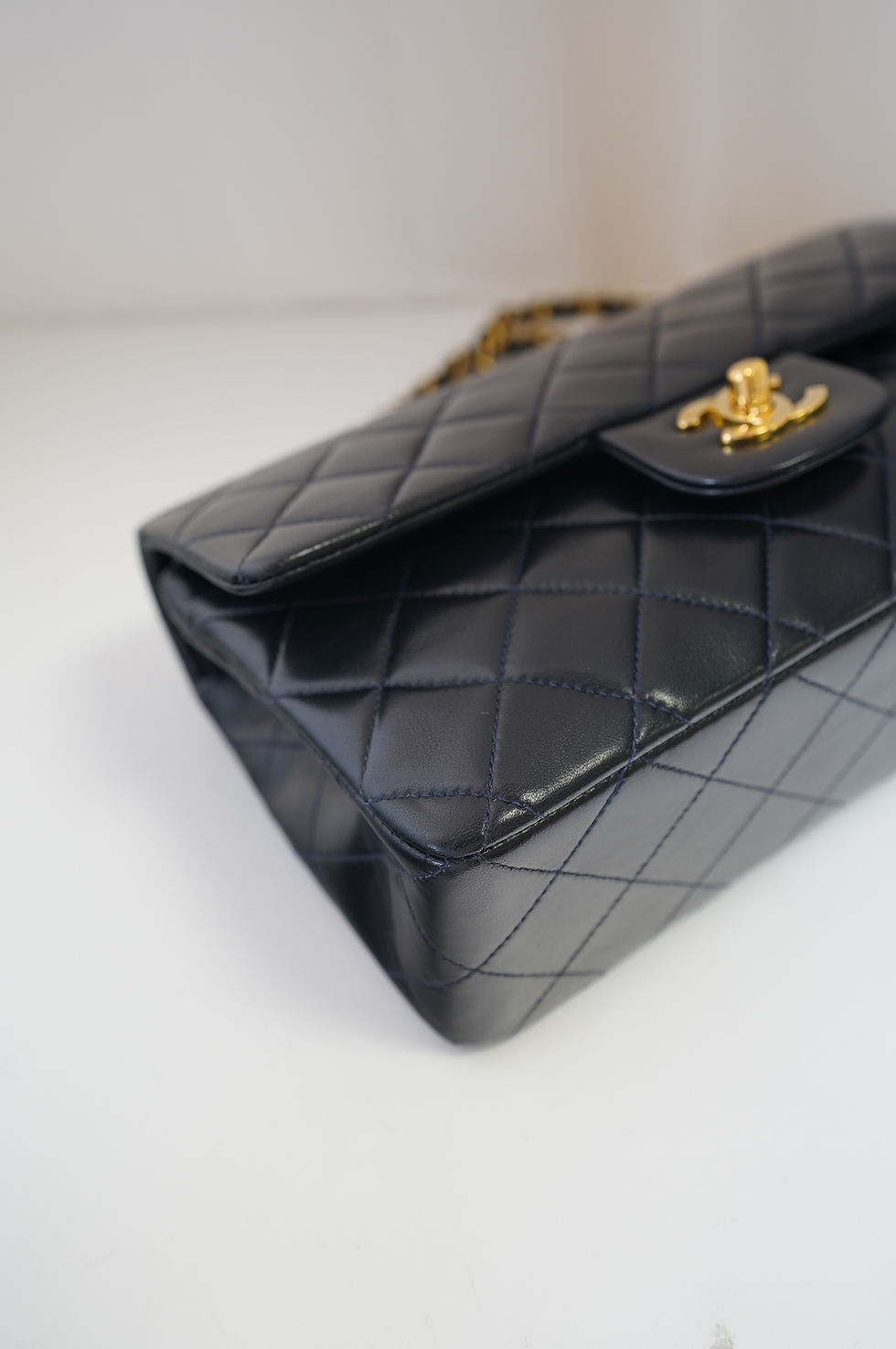 Thumbnail: Chanel Vintage Navy Classic Flap Bag