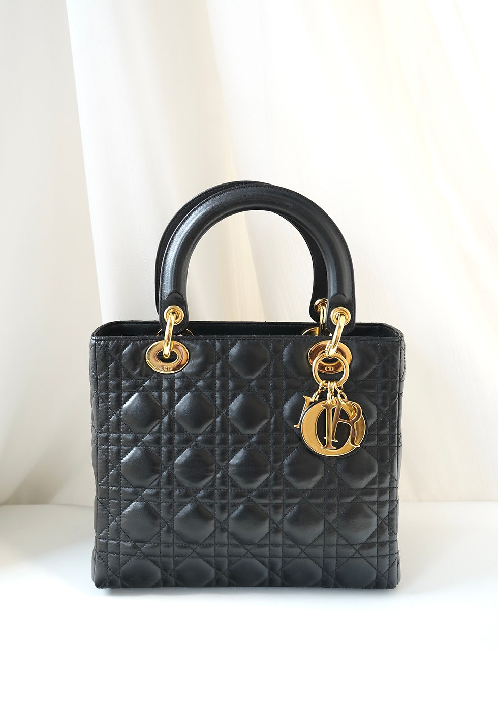 Thumbnail: Dior Vintage Cannage Lady-dior Bag