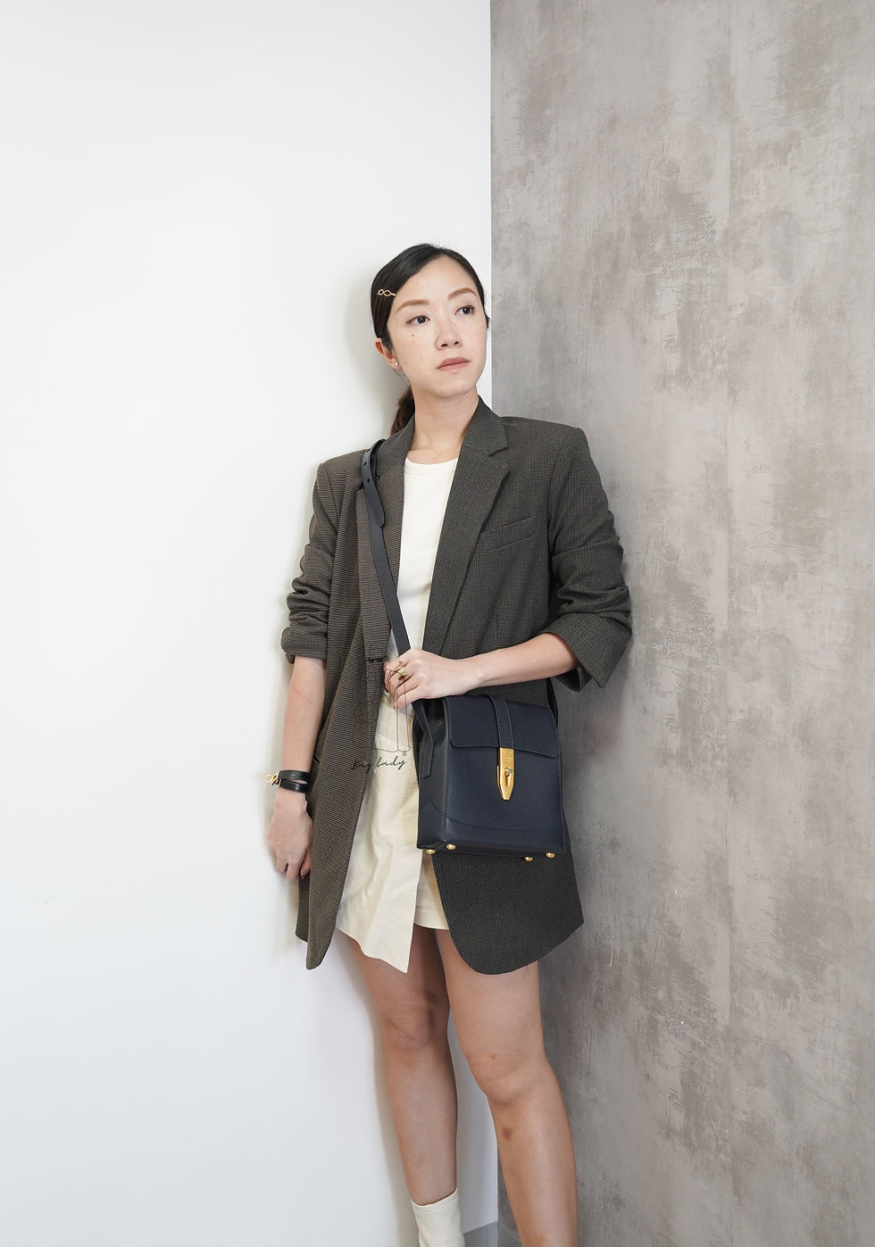 Thumbnail: Celine Vintage Navy Crossbody Bag