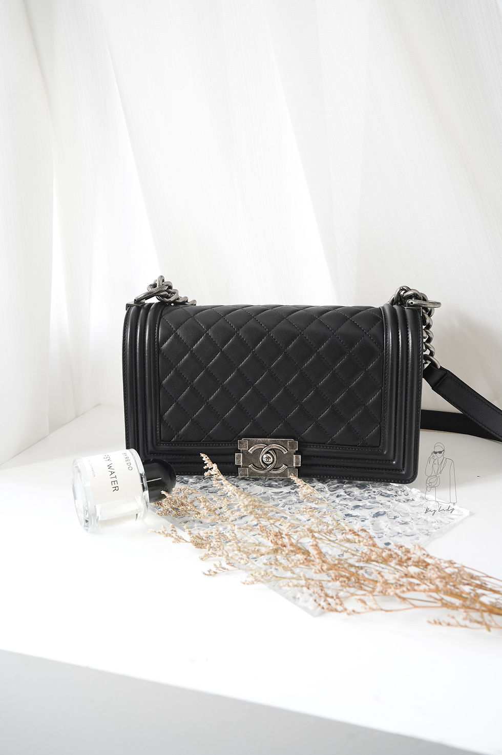 Vintage Medium Black Ruthenium Hardware Le Boy