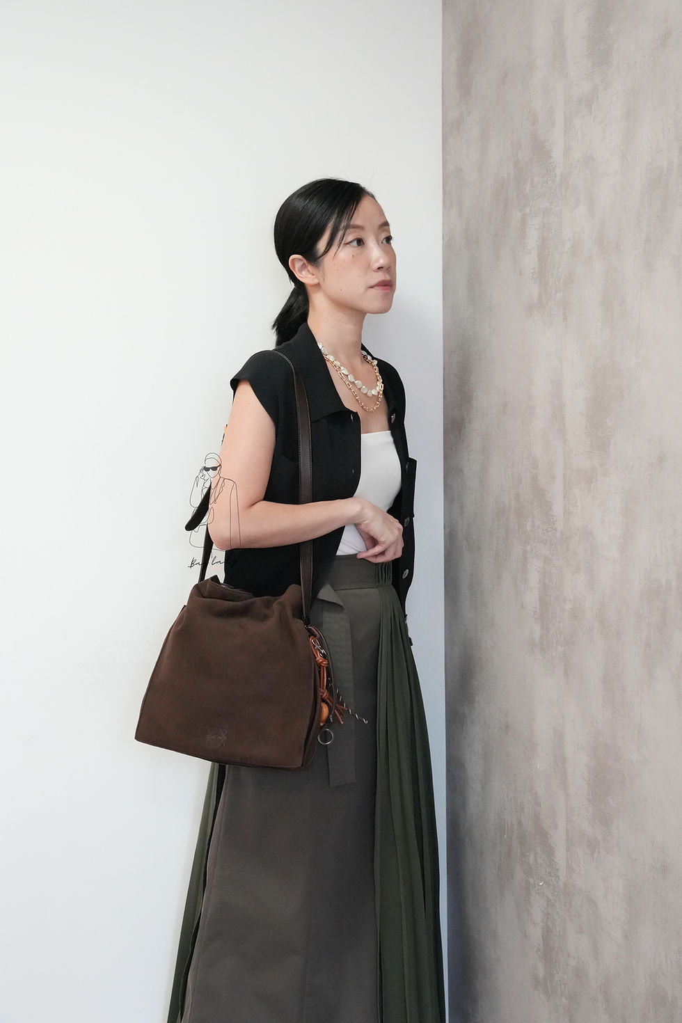 Thumbnail: Vintage Loewe Suede Crossbody Bag