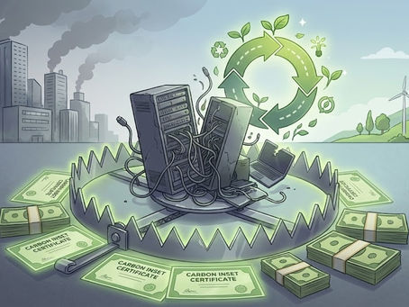 Carbon insets from disposed servers