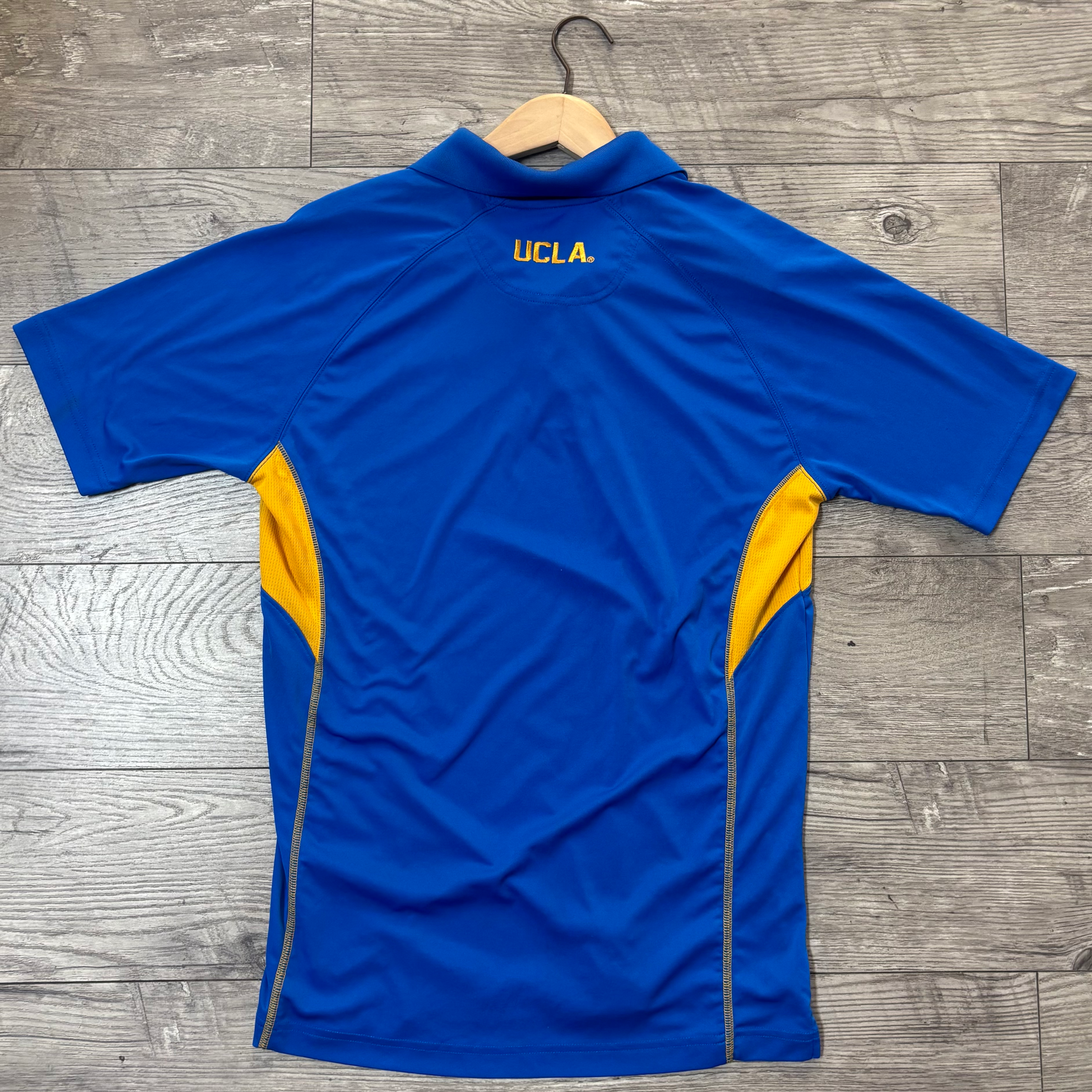 Champion Blue & Gold Performance Polo Shirt – Athletic Fit Sports Top Size Large