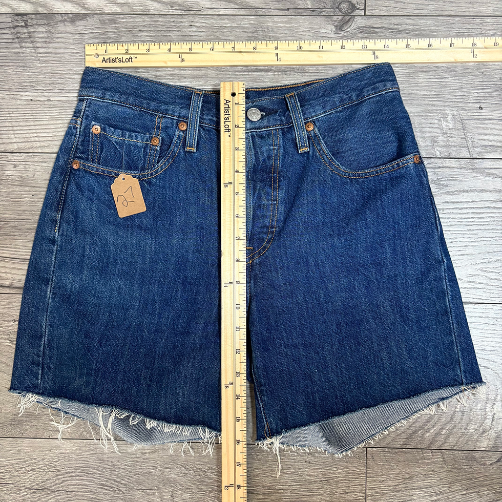 Thumbnail: Levi's 501 Denim Shorts - Classic Blue Cut-Off Jean Shorts