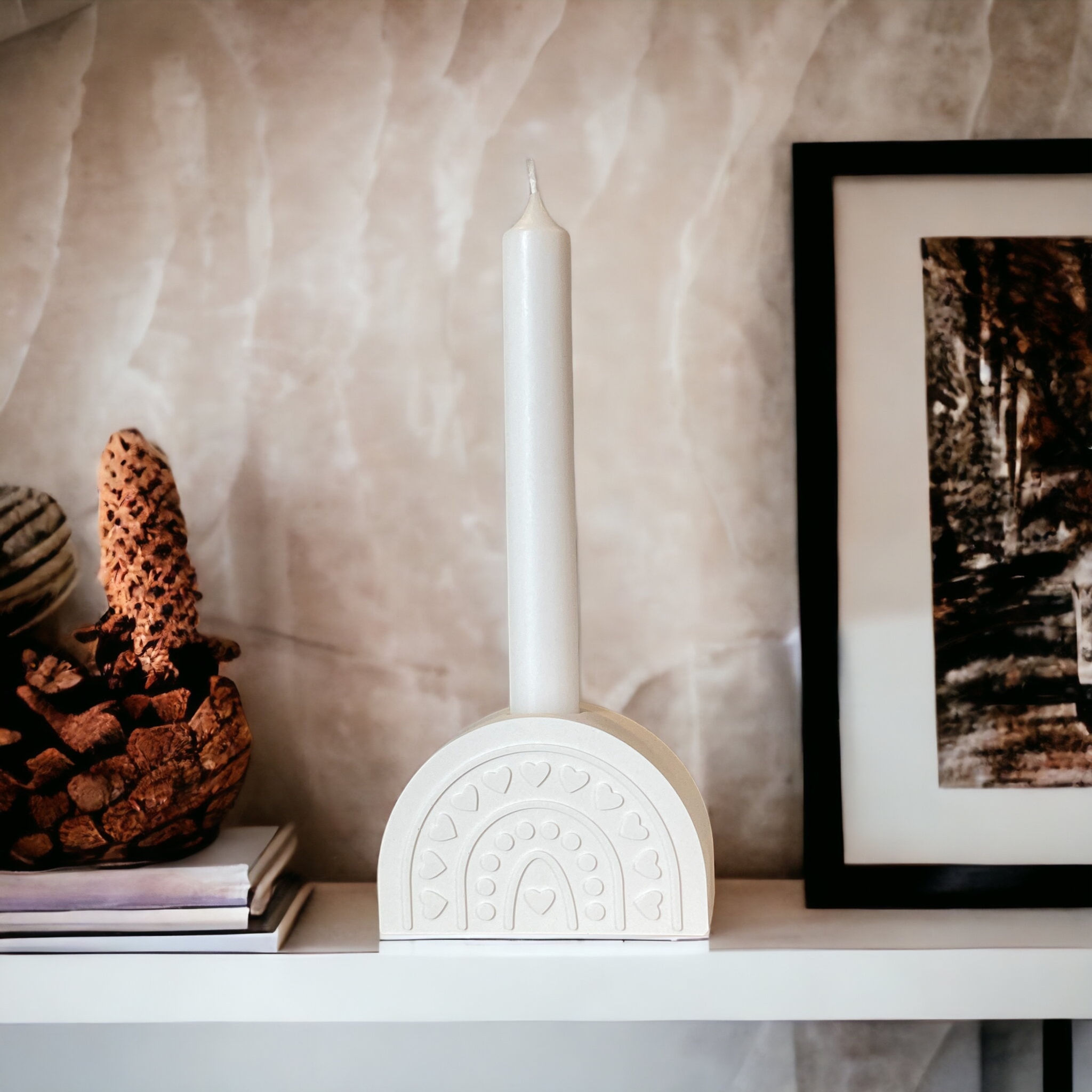 Regenbogen Kerzenhalter Herz