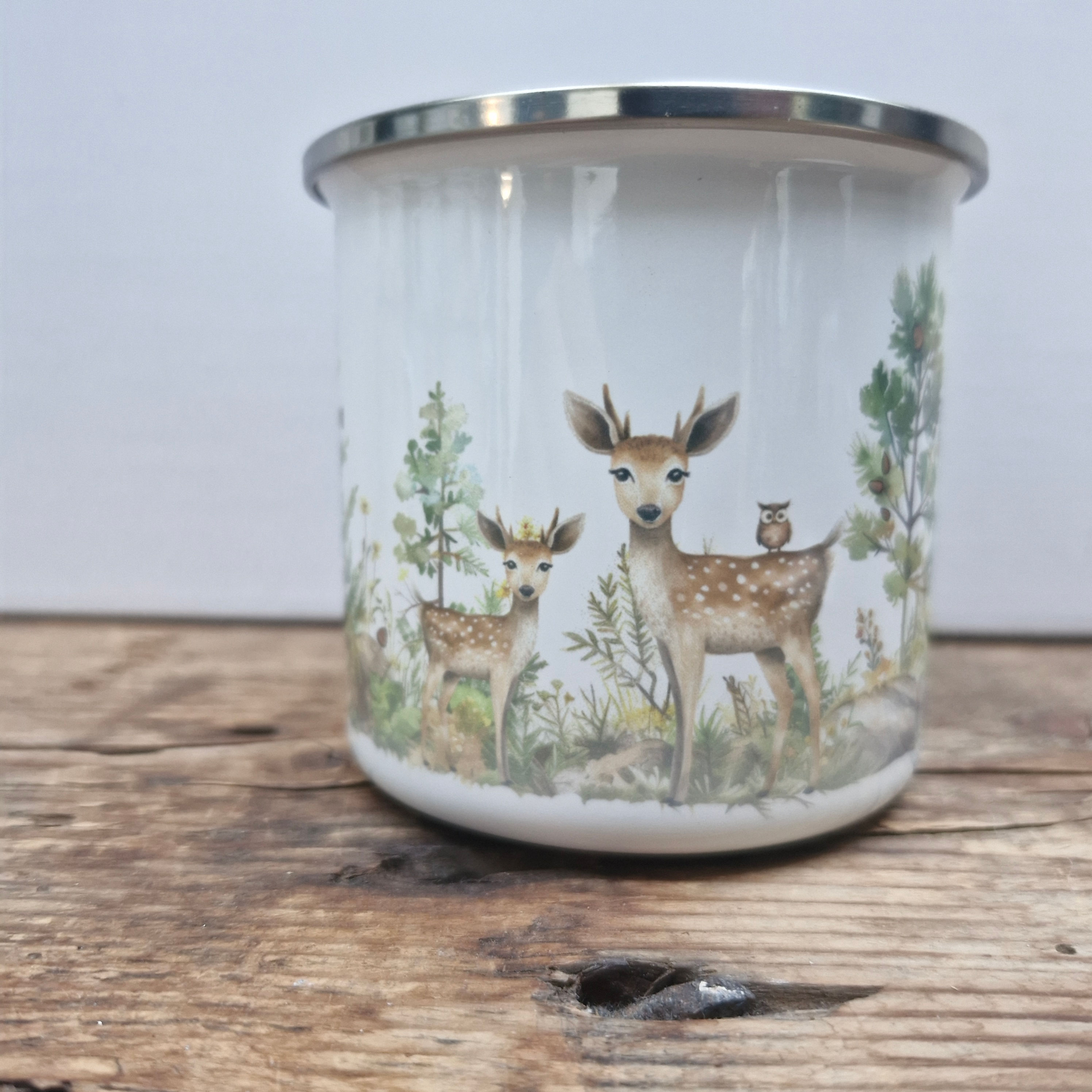 Woodlands herten op metalen mok