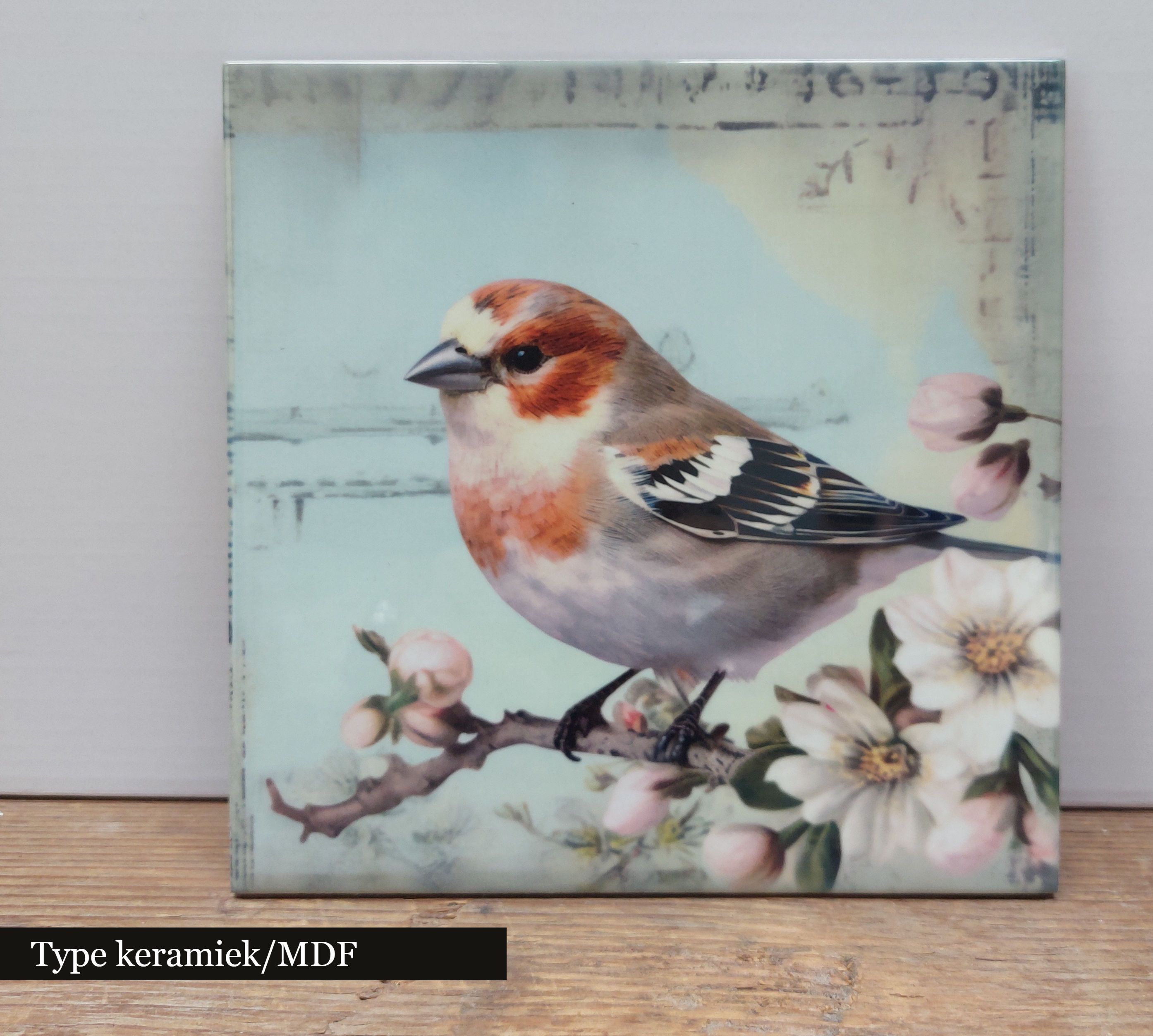 Appelvink vintage onderzetter
