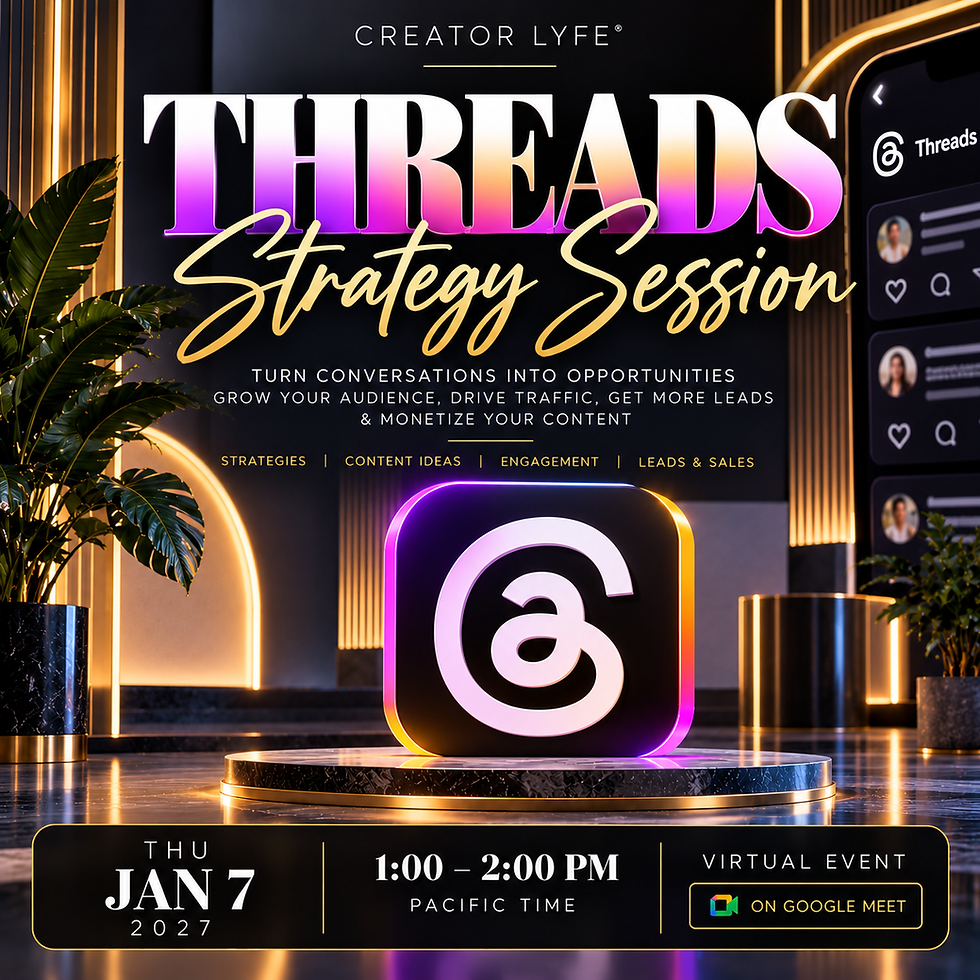 Threads Strategy Session : Turn Conversations Into Traffic, Leads & Revenue