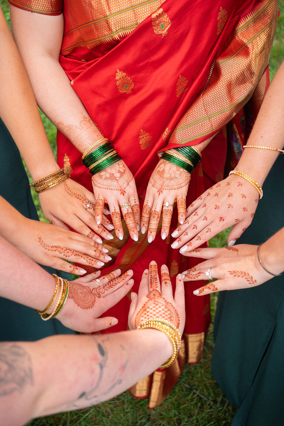 Bride and bridesmaids henna tattoos